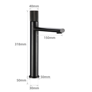 Robinet mitigeur lavabo gris métallisé MOLETO, 2 tailles