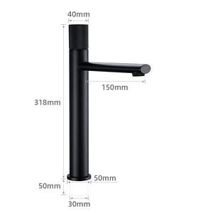 Robinet mitigeur lavabo noir MOLETO, 2 tailles