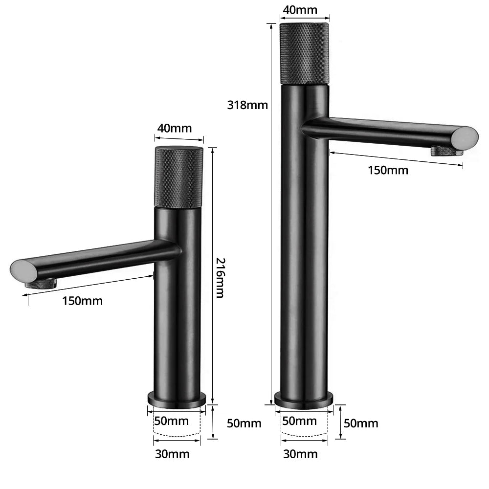 Robinet mitigeur lavabo or brossé MOLETO, 2 tailles