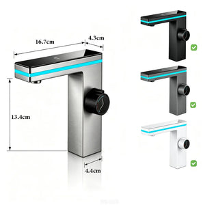 Robinet Lavabo Moderne Lumiere LED Autoalimenté ITRON