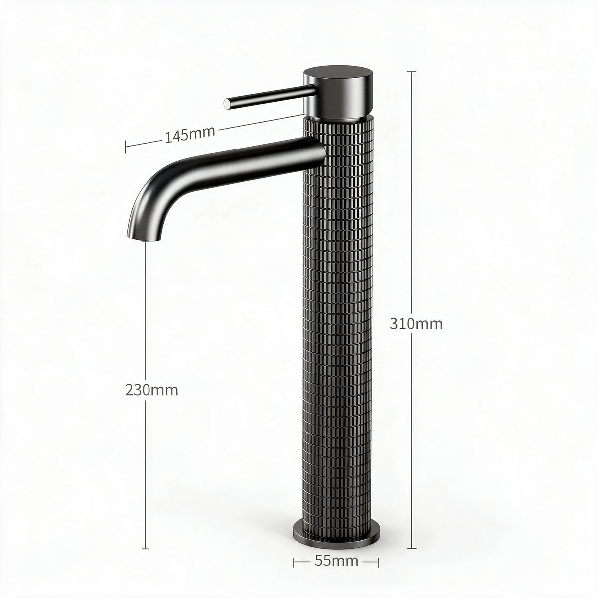Robinet Lavabo Or brossé 16cm/31cm 'Tuile'