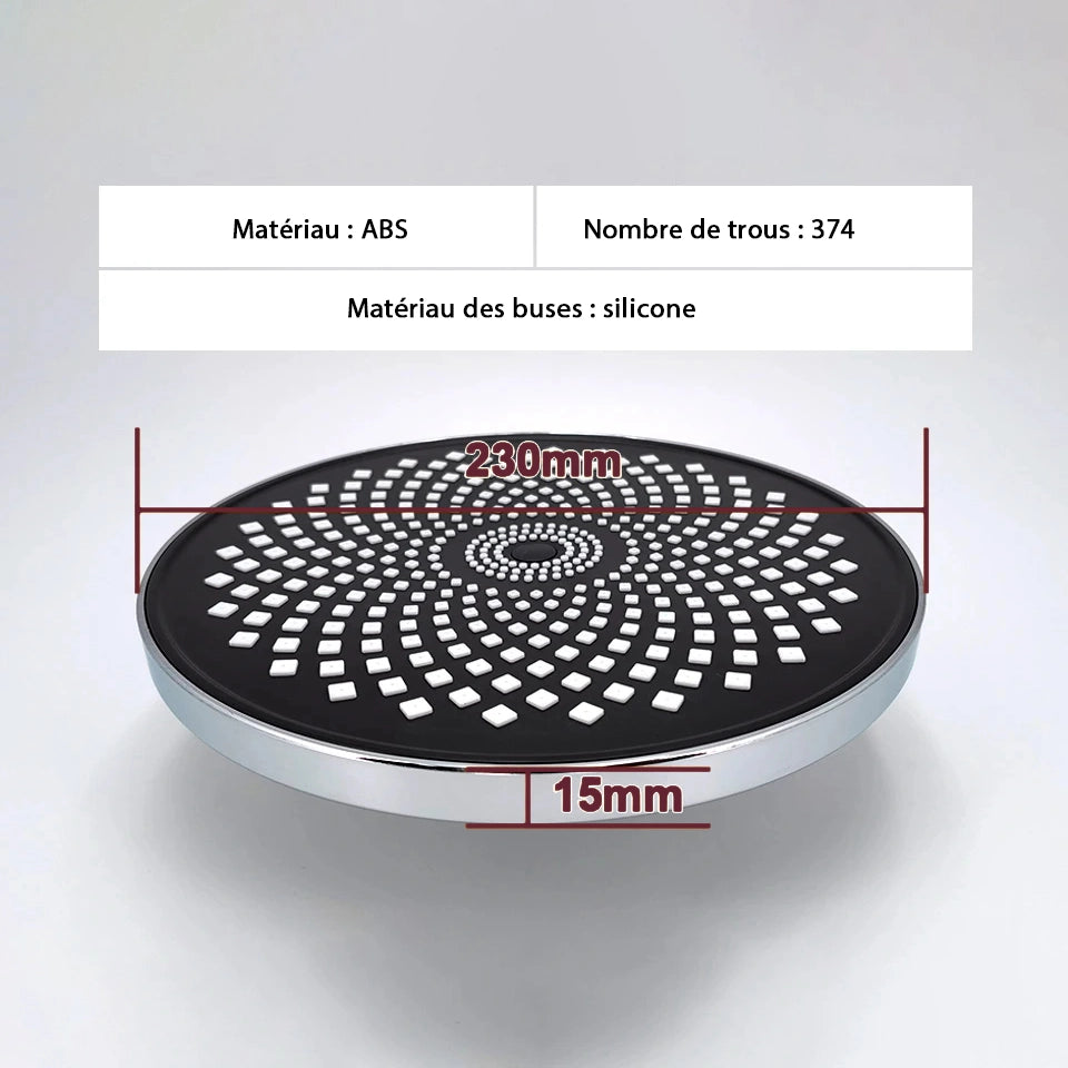 Colonne de douche carré avec mitigeur mécanique, 2 voies, chrome SERENYS