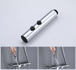 Colonne de douche 4 voies avec mitigeur thermostatique, 2 formes de tête, chrome AGUALE