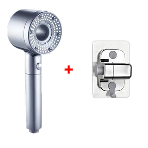 Pommeau de Douche Filtrant Anti-calcaire, 5 Modes, Bleu Clair NERIA