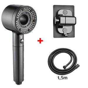 Pommeau de Douche Filtrant Anti-calcaire, 5 Modes, Gris NERIA
