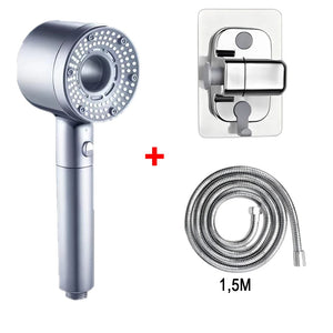 Pommeau de Douche Filtrant Anti-calcaire, 5 Modes, Bleu Clair NERIA