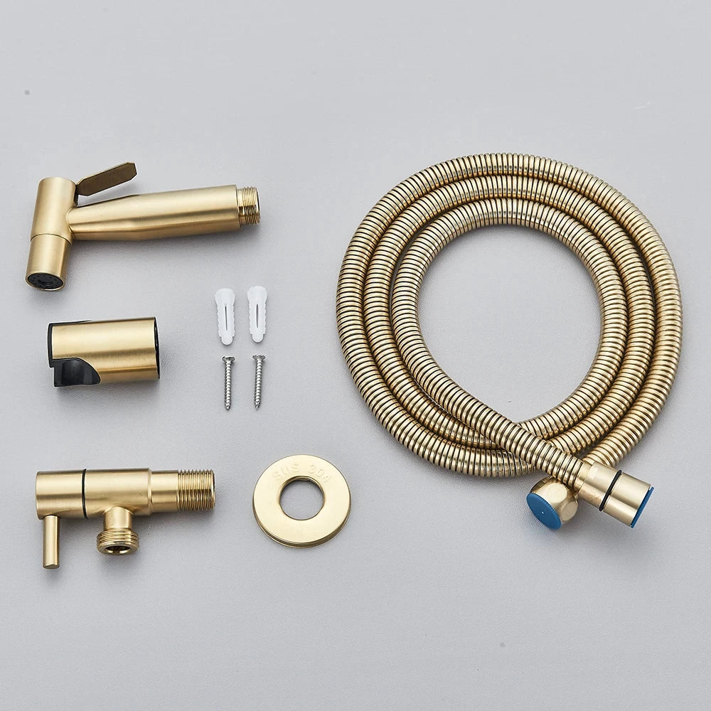 douchette hygiénique bidet or brossé HYGIA