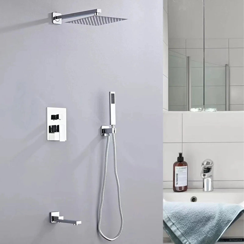 Kit de douche à encastrer LUVI chrome