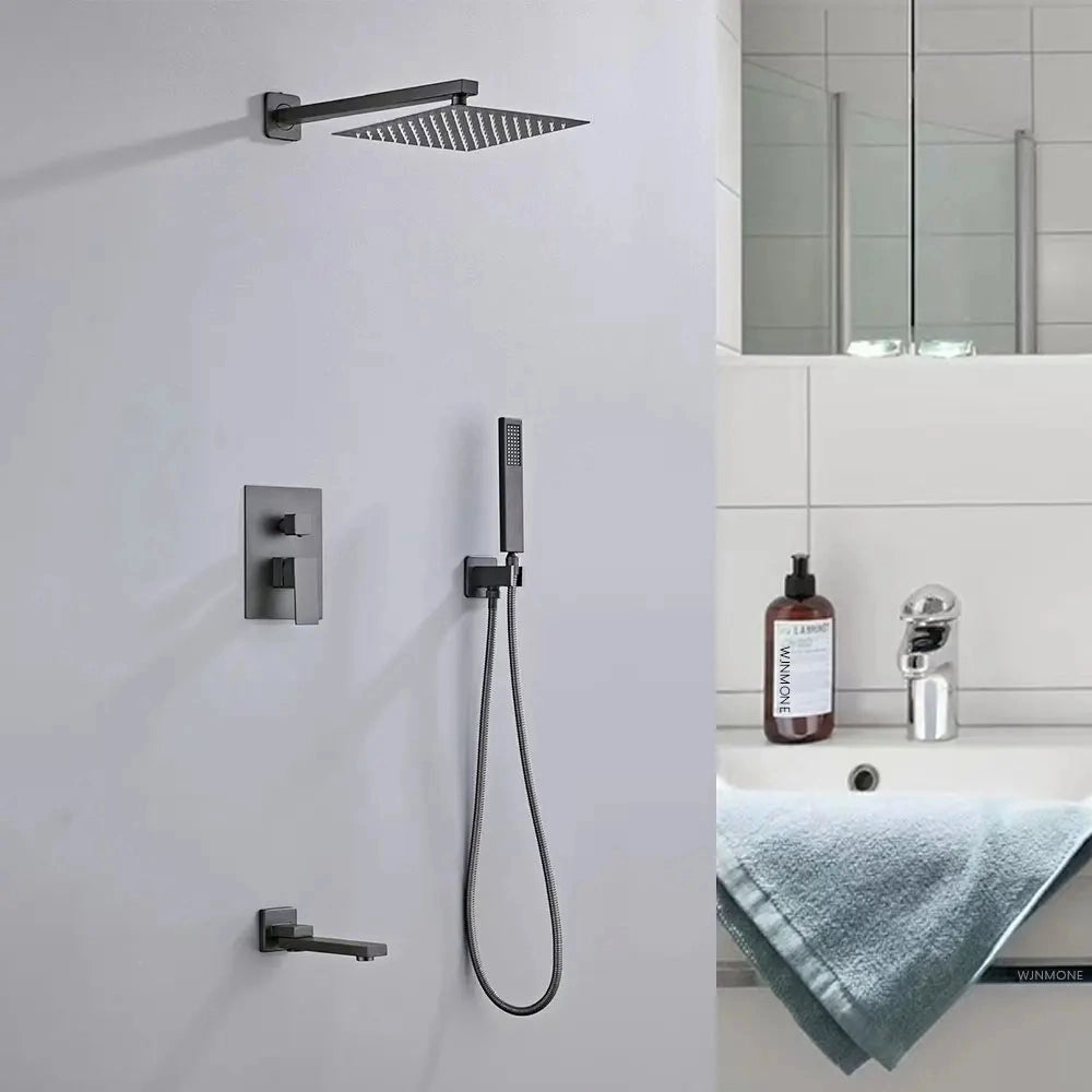 Kit de douche à encastrer LUVI gris