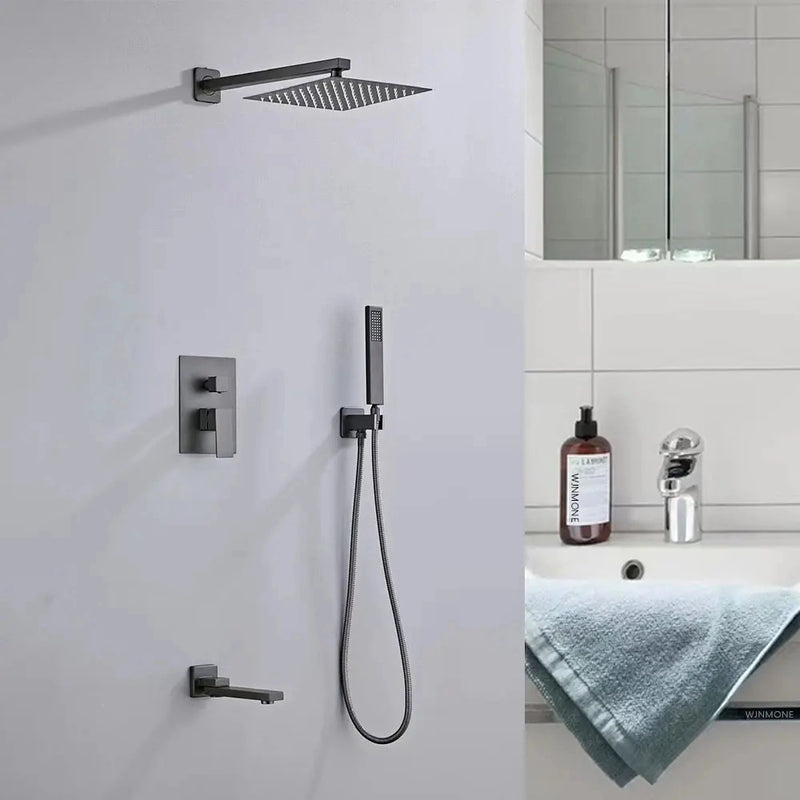 Kit de douche à encastrer LUVI gris