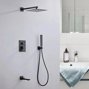 Kit de douche à encastrer LUVI noir mat