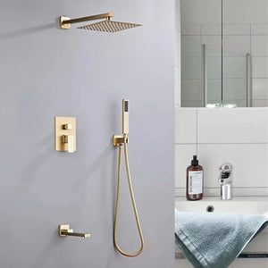 Kit de douche à encastrer LUVI or brossé