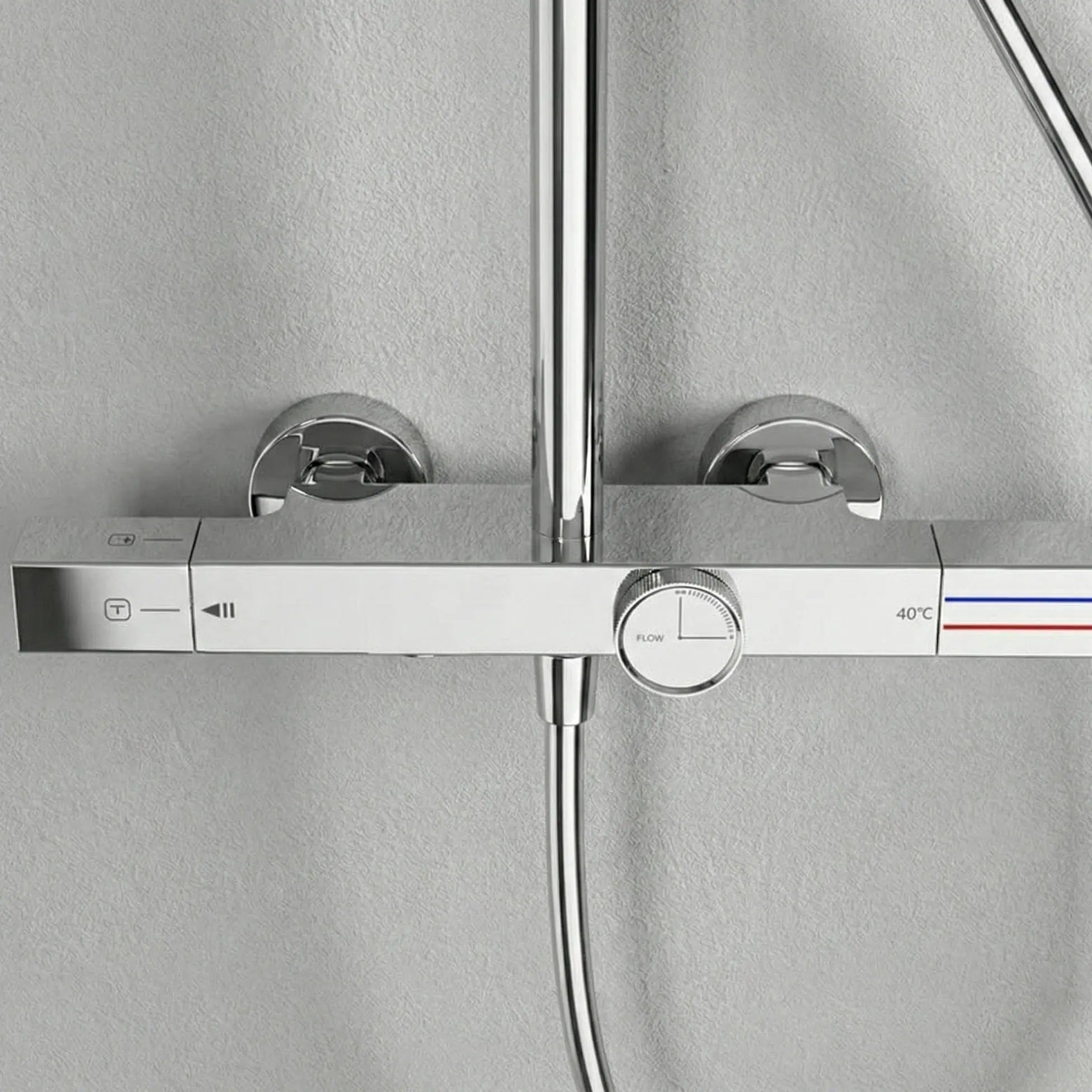 Colonne de douche thermostatique avec mitigeur mécanique, 3 voies, chrome ARCOS