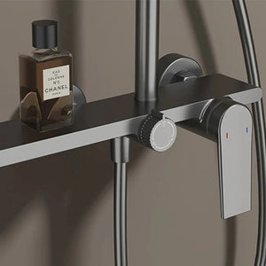 Colonne de douche ou bain douche, avec mitigeur mécanique, 3 voies, gris foncé RIVIERAS
