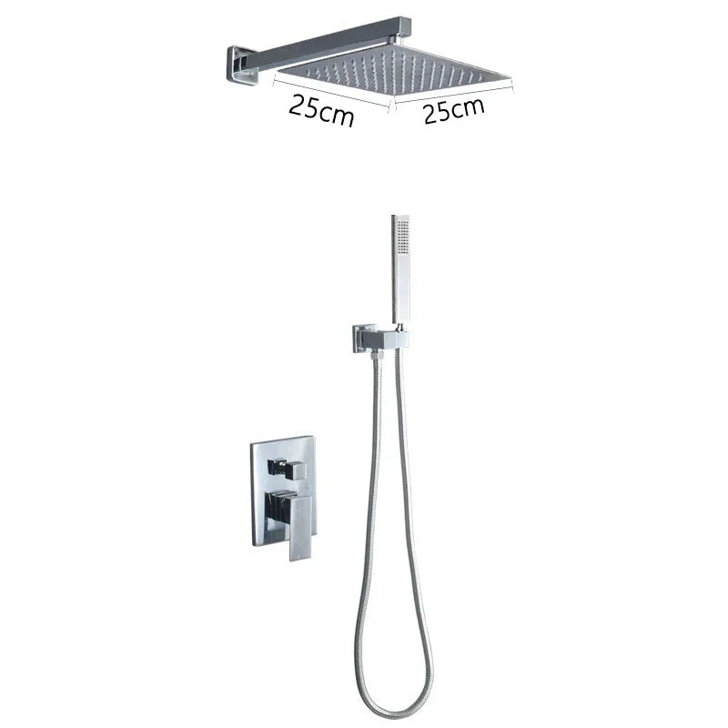 Kit de douche à encastrer LUVI chrome