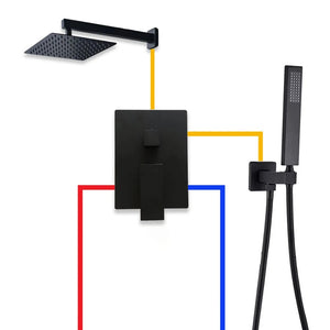 Kit de douche à encastrer LUVI gris