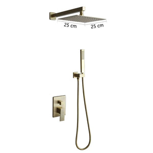 Kit de douche à encastrer LUVI or brossé