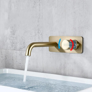 Robinet thermostatique incrusté salle de bain, Or brossé, MILO