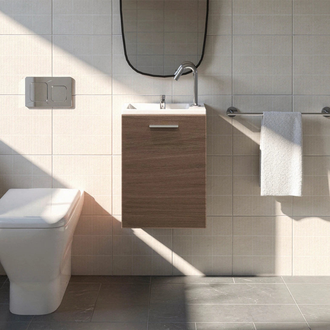 Meuble Lave-mains 40 cm, Noyer Tabac, ILEA