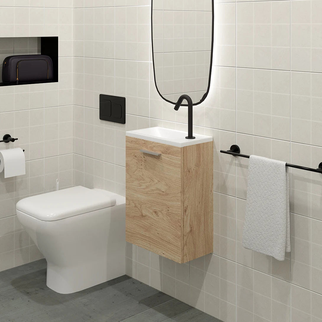 Meuble Lave-mains 40 cm, Chêne Sanremo, ILEA