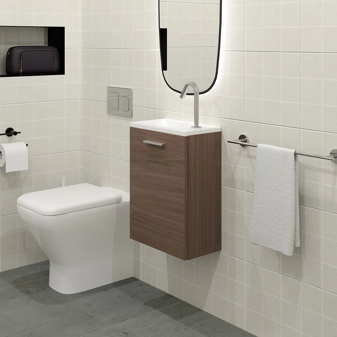 Meuble Lave-mains 40 cm, Noyer Tabac, ILEA