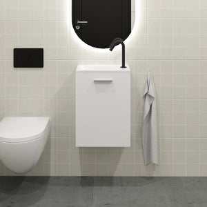 Meuble Lave-mains 40 cm, Blanc Brillant, ILEA