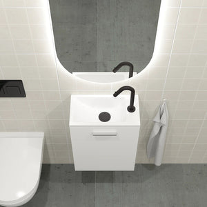 Meuble Lave-mains 40 cm, Blanc Brillant, ILEA