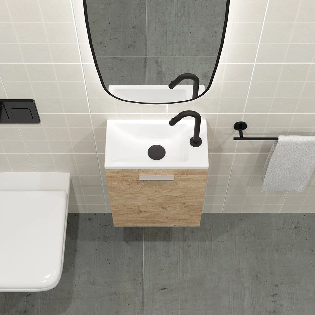 Meuble Lave-mains 40 cm, Chêne Sanremo, ILEA