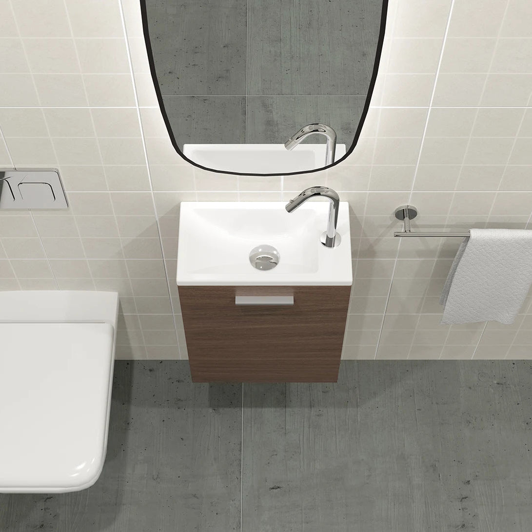 Meuble Lave-mains 40 cm, Noyer Tabac, ILEA