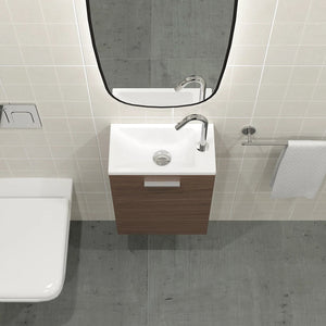 Meuble Lave-mains 40 cm, Noyer Tabac, ILEA
