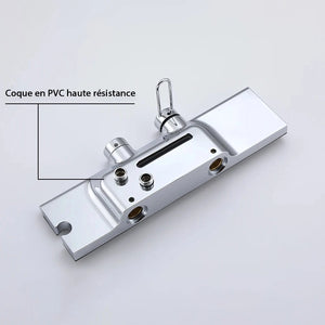 Colonne de douche 4 voies avec mitigeur thermostatique, 2 formes de tête, chrome AGUALE