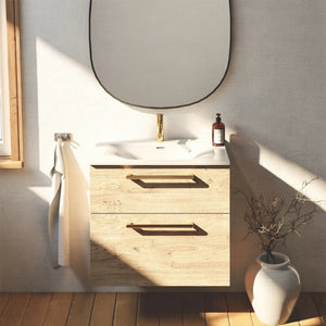 Meuble vasque salle de bain 70cm, Chêne Sanremo, ZENO