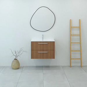 Meuble de salle de bain 2 tiroirs, 70 cm, Chêne noisette, SILLAGE