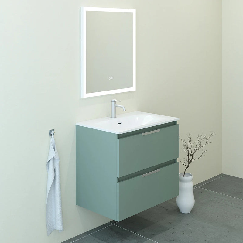 Meuble vasque salle de bain 70cm, Amande Mat, TEMPO