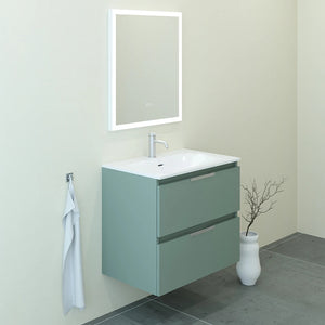 Meuble vasque salle de bain 90cm, Amande Mat, TEMPO