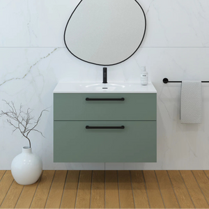 Meuble vasque salle de bain 90cm, Amande Mat, ZENO