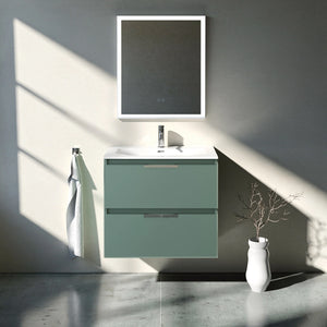 Meuble vasque salle de bain 70cm, Amande Mat, TEMPO