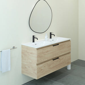 Meuble double vasque salle de bain 120cm, Chêne Sanremo, TEMPO