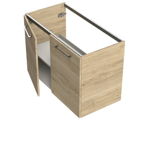 Meuble salle de bain à portes et plan vasque STUDIO 81 cm