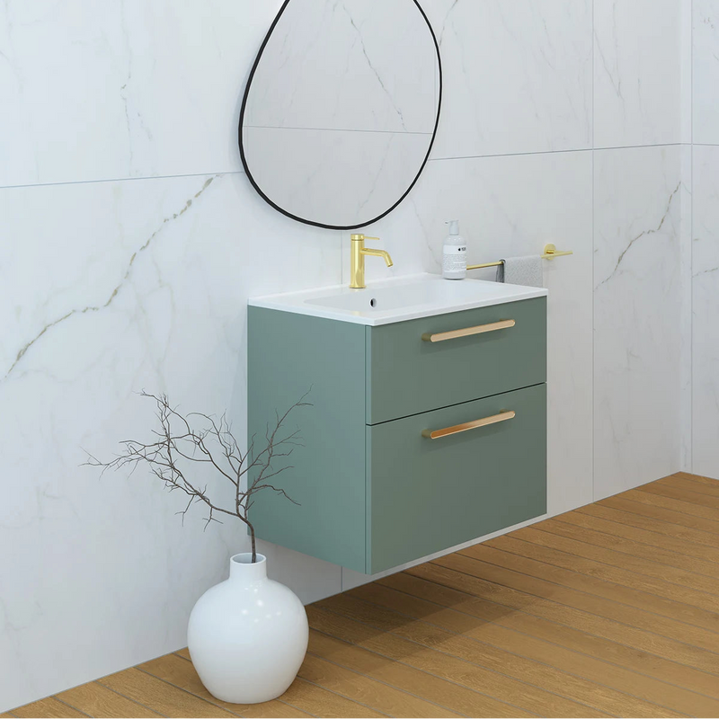 Meuble vasque salle de bain 70cm, Amande Mat, ZENO