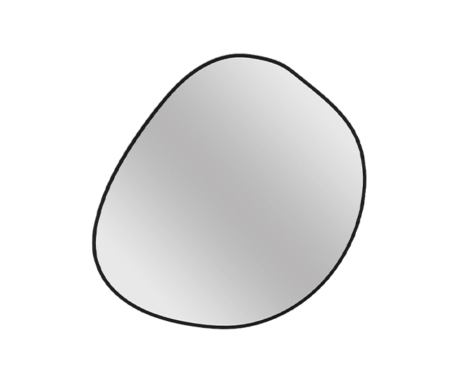 Miroir organique éclairant LED 80 cm | 2 coloris FLUVE