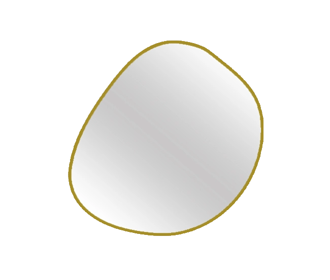 Miroir organique éclairant LED 80 cm | 2 coloris FLUVE