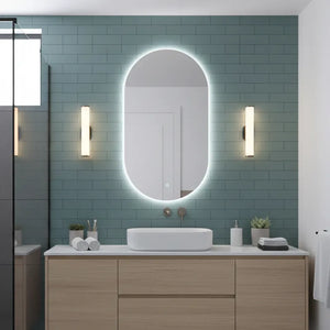 Miroir ovale rétroéclairage LED salle de bain antibris 50X90 SORA
