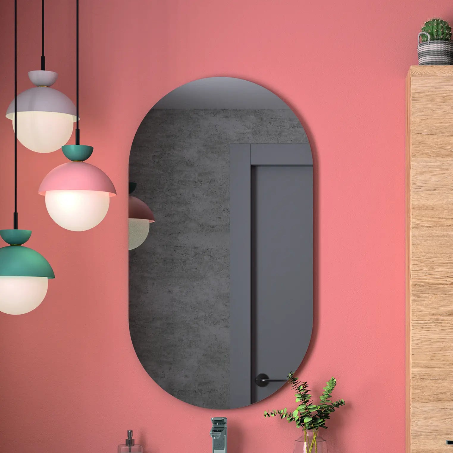 Miroir ovale salle de bain 50X90 SORA