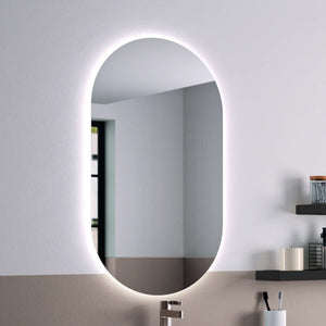 Miroir ovale rétroéclairage LED salle de bain antibris 50X90 SORA