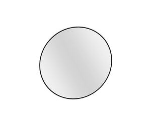 Miroir rond éclairant LED cadre métallique en retrait 80 cm LUME