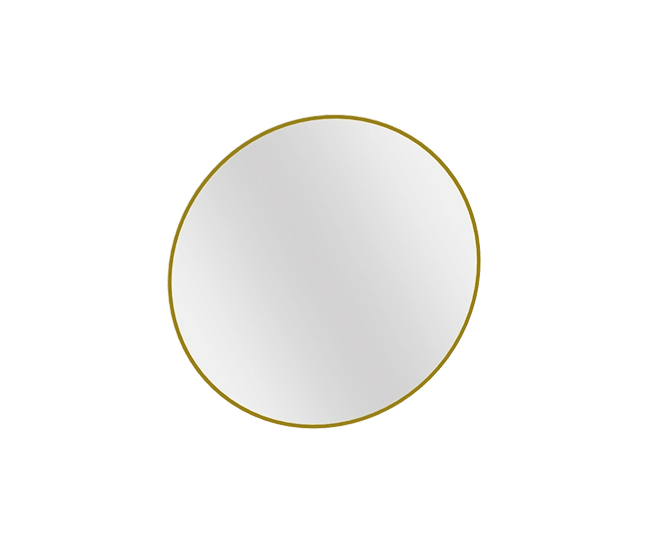 Miroir rond éclairant LED cadre métallique en retrait 80 cm LUME