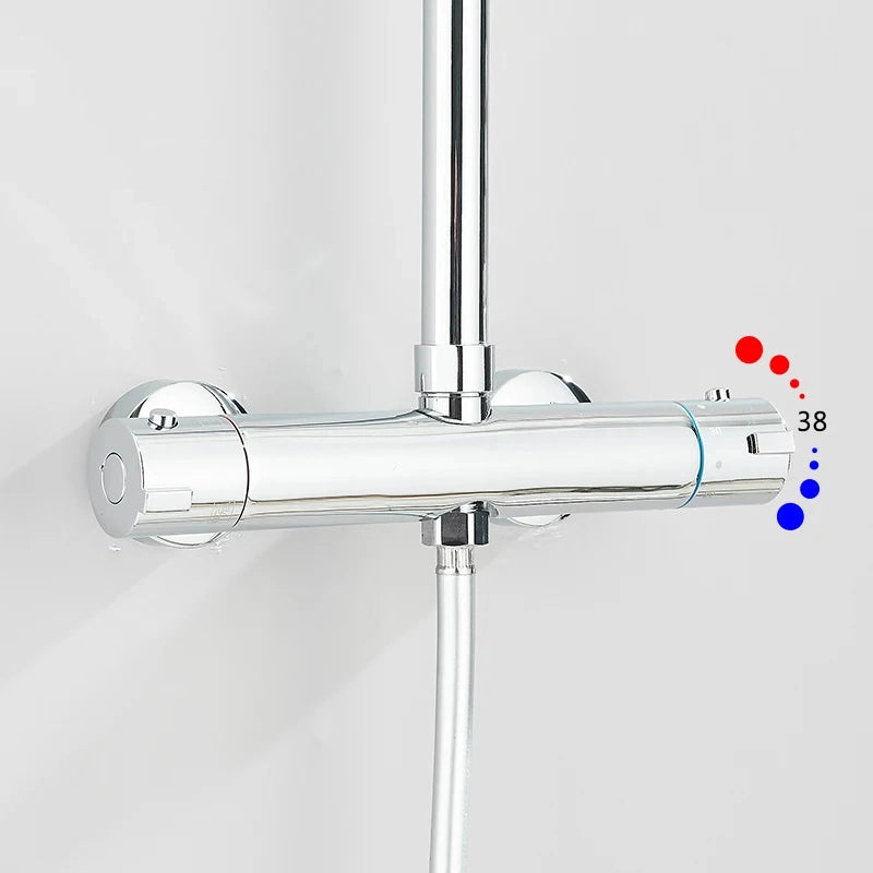 Colonne de douche thermostatique chrome NUCE