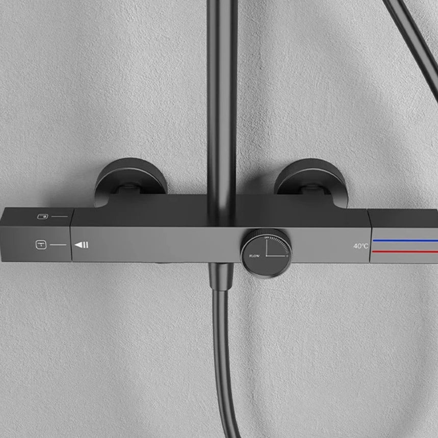 Colonne de douche thermostatique avec mitigeur mécanique, 3 voies, gris foncé ARCOS