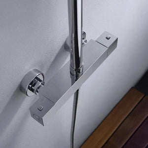 Colonne de douche carré avec mitigeur mécanique, 2 voies, chrome SERENYS